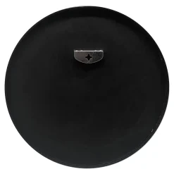 Helloshop26 Miroir mural rond diamètre 50 cm noir