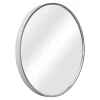 Helloshop26 Miroir mural rond diamètre 50 cm argente