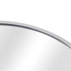 Helloshop26 Miroir mural rond diamètre 50 cm argente