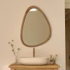Miroir Simple|Berah Getah Miroir organique en teck massif 75x60 cm