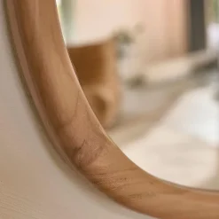 Miroir Simple|Berah Getah Miroir organique en teck massif 75x60 cm
