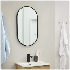 Mob-In Miroir ovale 40 x 70 cm PEPPER Noir