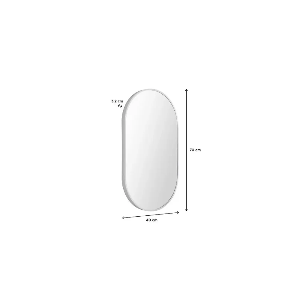 Mob-In Miroir ovale 40 x 70 cm PEPPER