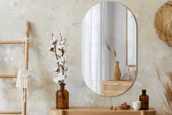 Miroir Simple|Tulup Miroir ovale 58x100 cm grand format intérieur 1 pièce