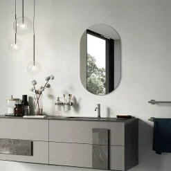 Miroir Simple|Tulup Miroir ovale 40x70 cm mural salle de bain 1 pièce