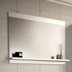 Miroir Simple|[En.Casa] Miroir pour salle de bains Krildihana 60 x 50 x 12 cm blanc en.casa