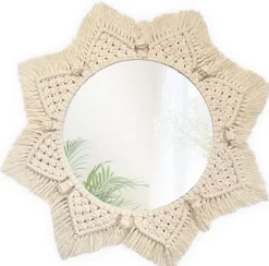 Rea MIROIR BOHO 322048 53CM BEIGE 55X55X1CM