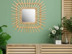 Miroir Simple|Rea MIROIR QDJ071 45CM BEIGE 45X45X2,5CM