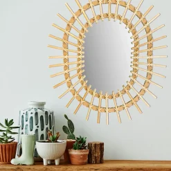 Miroir Simple|Rea MIROIR QDJ5749 49CM BROWN 57X49X2CM