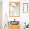 Miroir Simple|Wanda Collection Miroir rectangle en teck massif 70x50 cm