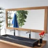 Wildwater Miroir rectangulaire en teck massif Lazy 150 x 70 cm