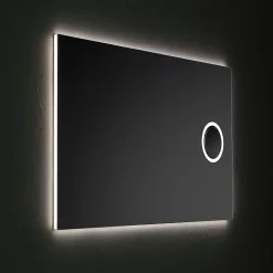 Kiamami Valentina Miroir Rectangulaire Rétroéclairé Led 120X70 Avec Miroir Grossissant