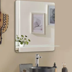 Mob-In Miroir rectangulaire SORRENTO avec tablette en métal