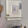 Miroir Simple|Mob-In Miroir rectangulaire SORRENTO avec tablette en métal