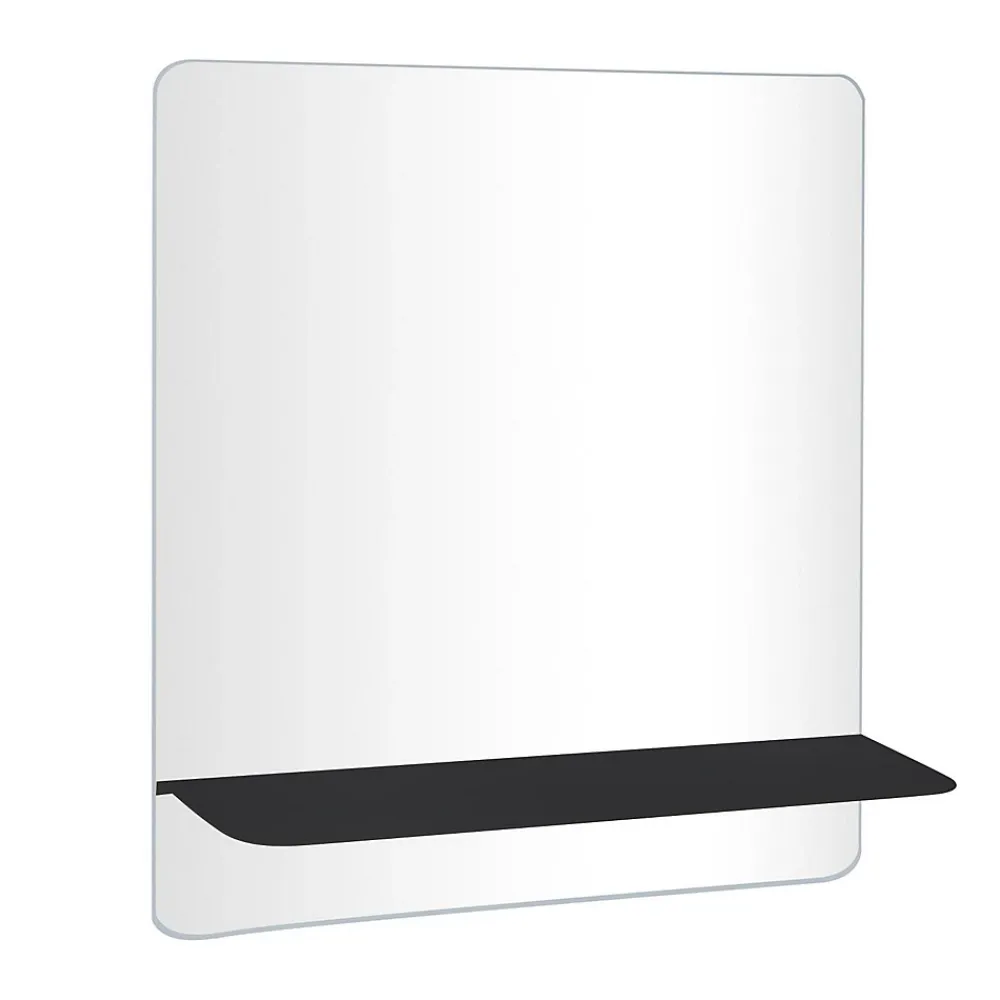 Miroir Simple|Mob-In Miroir rectangulaire SORRENTO avec tablette en métal