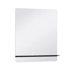 Miroir Simple|Mob-In Miroir rectangulaire SORRENTO avec tablette en métal