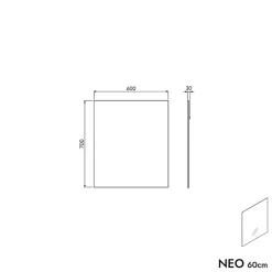 Miroir Simple|Bernstein Miroir rectangulaire suspendu cadre aluminium noir, rotation 360, réglable en hauteur, pour salle de bain - 50x80cm - 2145