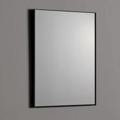 Miroir Grossissant|Kiamami Valentina Miroir Rectangulaire 50X70 Cm Avec Cadre En Pvc Et Bordure Noire Mate