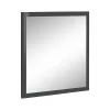 Miroir Simple|Dmora Miroir Rino, Miroir de salle de bain, 100% Made in Italy, 60x2h60 cm, Anthracite Brillant
