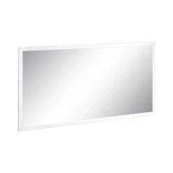 Dmora Miroir Romeo, Miroir de salle de bain, 100% Made in Italy, 120x2h60 cm, Blanc brillant