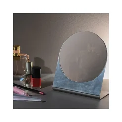 Miroir Simple|Spirella Miroir rond à poser Inox ALENA Brossé