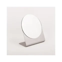 Miroir Simple|Spirella Miroir rond à poser Inox ALENA Brossé