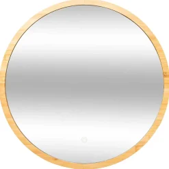 Miroir Simple|5Five Miroir rond à led 57cm Bambou -