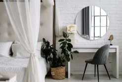 Tulup Miroir rond sans cadre 60 cm suspendu pour salon 1 pièce