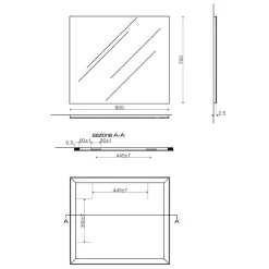 Kiamami Valentina Miroir Réversible À Ras De 80 Cm De Largeur Et 70 Cm De Hauteur Pour Salle De Bain.