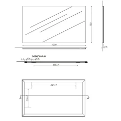 Kiamami Valentina Miroir Réversible 120X70 Avec Bordure En Fil Brillant