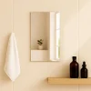 Jindoli Miroir salle de bain 40 cm simple fixation murale