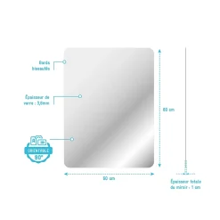 Aurlane Miroir salle de bain - 60x80cm - GO