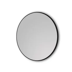 Miroir Simple|Aurlane Miroir salle de bain circulaire 60cm de diametre - finition noir mat - RING DARK 60