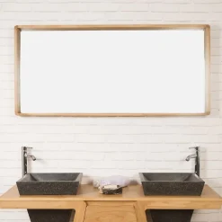 Wanda Collection Miroir salle de bain en teck Samba 140 x 65 cm