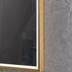 Miroir Lumineux|Luxury Bain Miroir salle de bain LED 110x60cm anti buée avec cadre doré LB-126080G