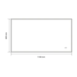 Miroir Lumineux|Luxury Bain Miroir salle de bain LED 110x60cm anti buée avec cadre doré LB-126080G