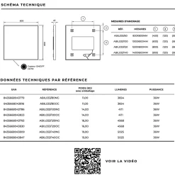 Ledimex Miroir Salle de Bain LED Réglable 80x120cm - Noir Mat - Anti-Buée & Détecteur de Mouvement - ABILITY