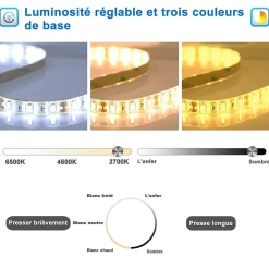 Miroir Lumineux|AICA Sanitaire Miroir salle de bain LED 45x80cm tricolore + anti-buée + dimmable + mémoire,