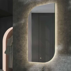 Miroir Lumineux|Ledimex Miroir Salle de Bain LED Rétro-éclairé (3000K) - 60x110cm - Anti-Buée & Détecteur de Mouvement - CARDIF