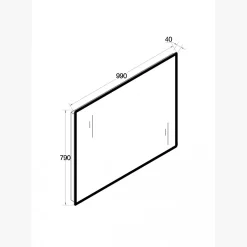 Jindoli Miroir salle de bain LED 100 cm