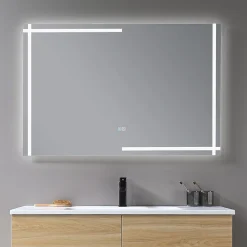 Luxury Bain Miroir salle de bain LED 120x60cm anti buée et LED 3 couleurs LB-4693