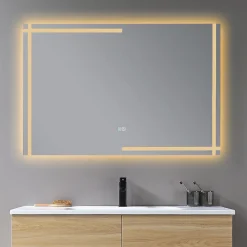 Luxury Bain Miroir salle de bain LED 120x60cm anti buée et LED 3 couleurs LB-4693