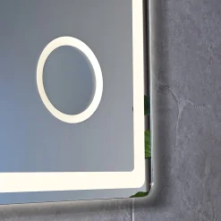 Luxury Bain Miroir salle de bain LED 120x60cm anti buée avec LED 3 couleurs et loupe x3 LB-3612