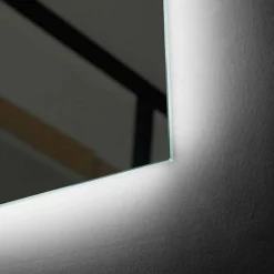 Miroir Lumineux|Ledimex Miroir Salle de Bain LED Rétro-Éclairé (6500K) - 80x80cm - Verre Sécurité 5mm - SUECIA