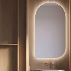 Miroir Lumineux|Ledimex Miroir Salle de Bain LED Rétro-éclairé (3000K) - 60x110cm - Anti-Buée & Détecteur de Mouvement - GALES