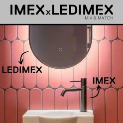 Miroir Lumineux|Ledimex Miroir Salle de Bain LED Rétro-éclairé (3000K) - 60x110cm - Anti-Buée & Détecteur de Mouvement - GALES