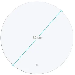 Lomazoo Miroir salle de bain Dallas avec LED 80 cm rond