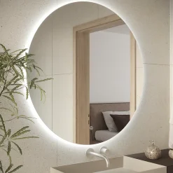 Lomazoo Miroir salle de bain Dallas avec LED 80 cm rond