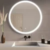 Lomazoo Miroir salle de bain Boston avec LED 80 cm rond
