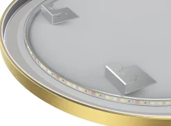 Lomazoo Miroir salle de bain Paris avec LED 80 cm doré rond